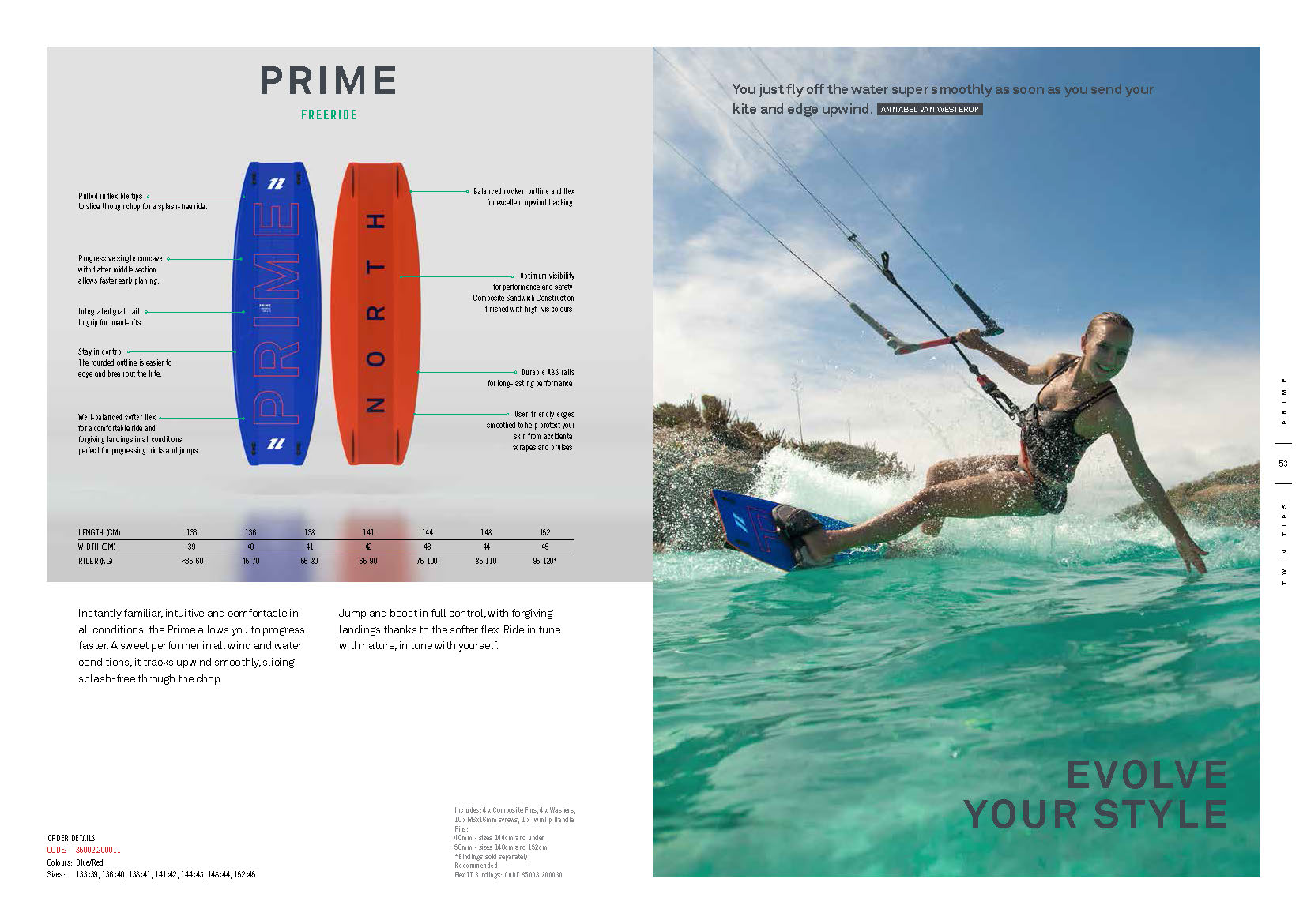PRIME planche de kite north 2020